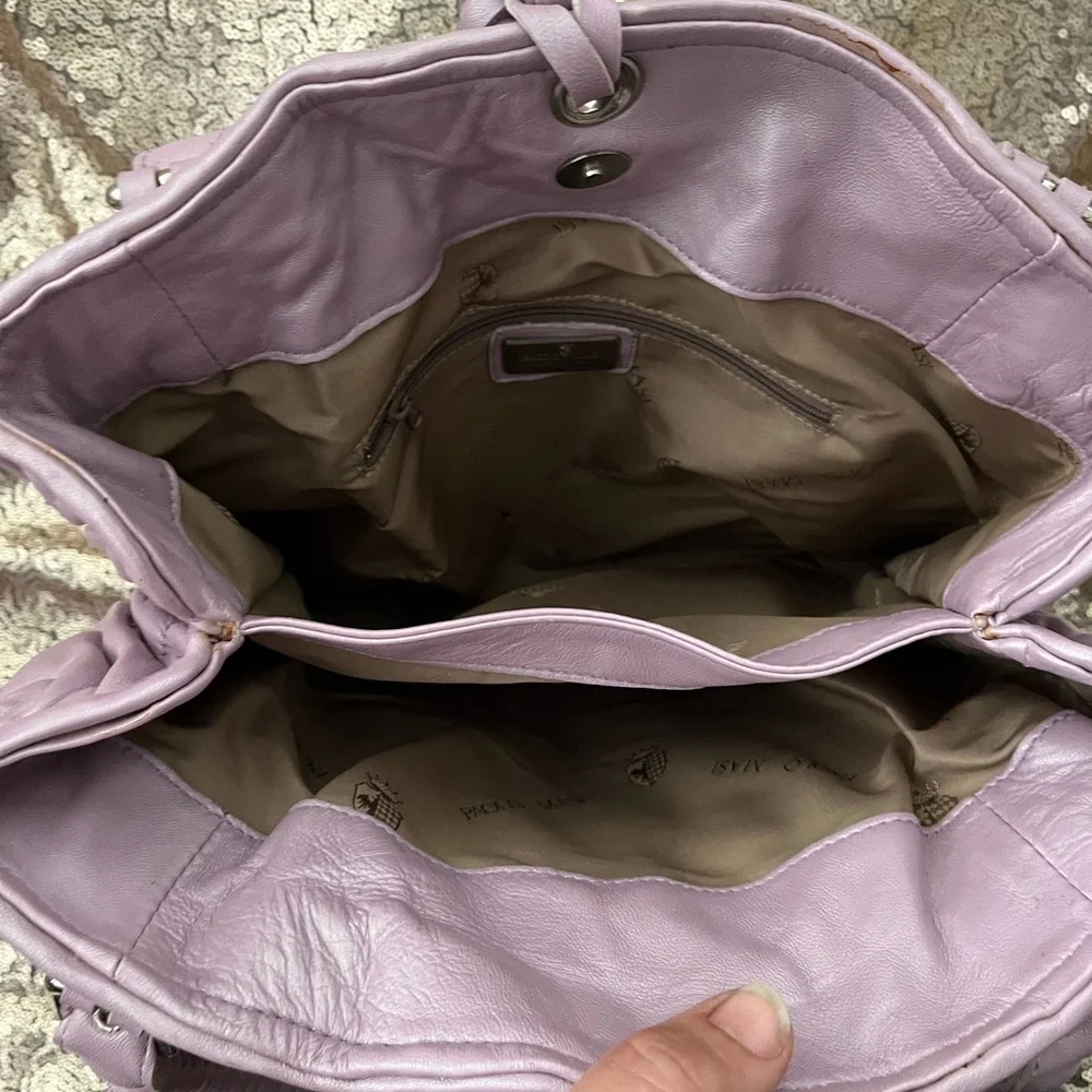 EUC Paolo Masi Lavender Quilted Leather Handbag - Picture 12 of 12